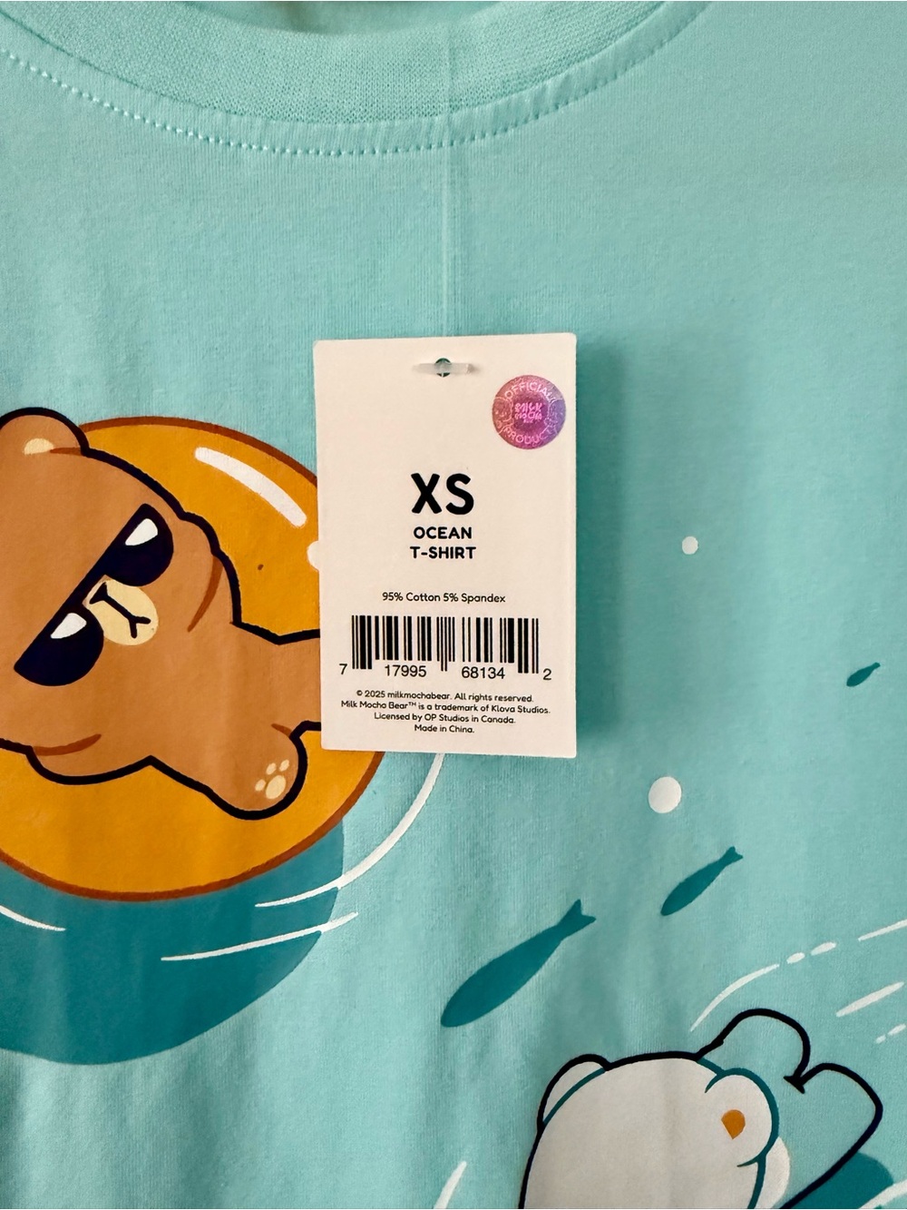 Milk Mocha Bear "Ocean T-shirt" - Picture 4 of 5